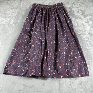Joie ALine Midi Skirt Womens 10 Purple Boho Dark Academia Cottagecore Retro